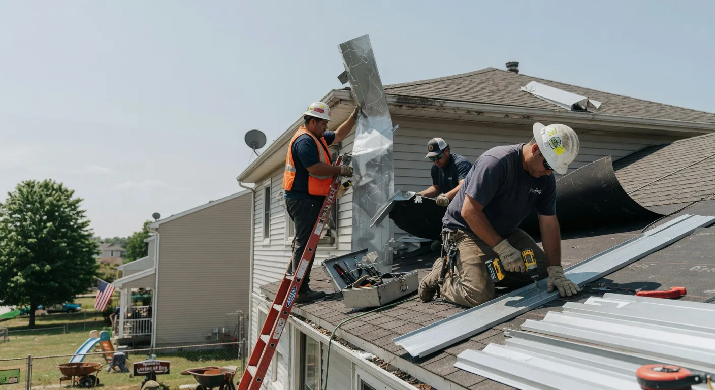 Storm Damage Metal Roof Repair in Curryville, PA